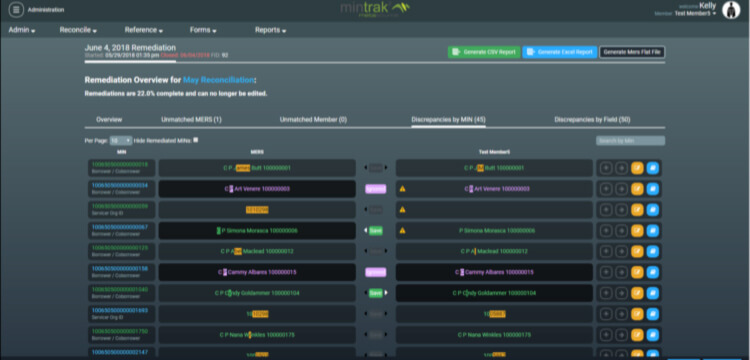 Screenshot of mintrak2's MERS discrepencies page